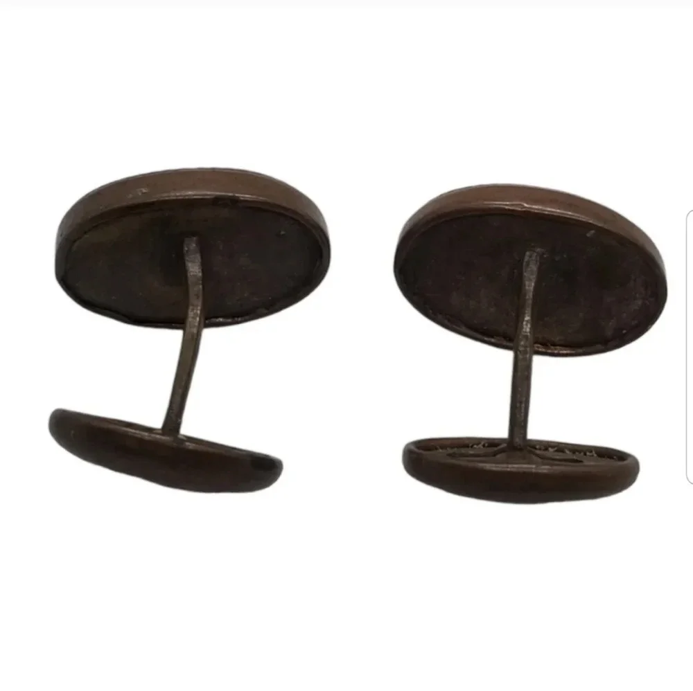 VINTAGE COPPER & SUNSTONE MEN'S CUFFLINKS